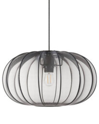 Wyld and Coco Lumina Hanging Pendant Lamp Black Nylon Shade Modern Minimalist Dining And Living Light - thumbnail 1