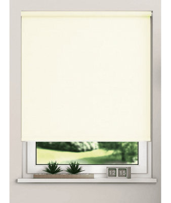 Thermal Blackout Roller Blinds 175Cm Drop X Width 50Cm  Cream - image 1