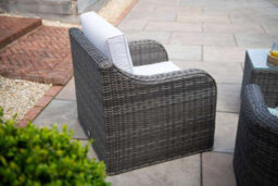 Primrose Living Classic Rattan 4 Seater Garden Furniture Sofa Set With Coffee Table In Stone - thumbnail 3