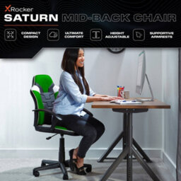 X Rocker Saturn Ergonomic Pc Office Gaming Chair - Green - thumbnail 2