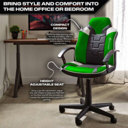X Rocker Saturn Ergonomic Pc Office Gaming Chair - Green - thumbnail 3