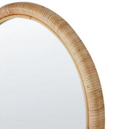 Beliani Standing Mirror Montot 150 Cm Rattan Natural - thumbnail 7