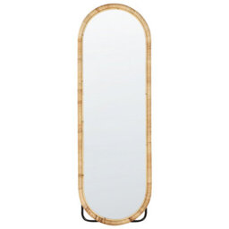 Beliani Standing Mirror Montot 150 Cm Rattan Natural - thumbnail 4