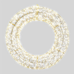 Pegdev - Pdl - Christmas Pre Lit Led Wreath With Timer 50X5Cm Warm White 720 Micro Leds 5M Lead Indoor Outdoor