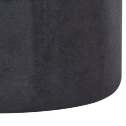 Beliani Velvet Pouffes Set Of 2 Black With Metallic Band - Hidden Storage Footstools - thumbnail 8
