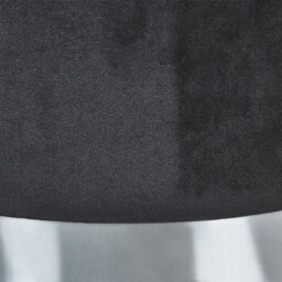 Beliani Velvet Pouffes Set Of 2 Black With Metallic Band - Hidden Storage Footstools - thumbnail 7