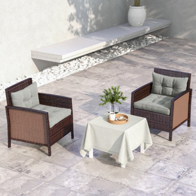 Outsunny 4Pc Outdoor Seat Cushion For Patio Furniture, Light Grey - image 1