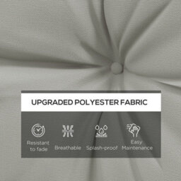 Outsunny 4Pc Outdoor Seat Cushion For Patio Furniture, Light Grey - thumbnail 4