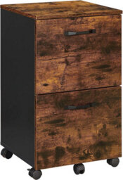 Songmics File Cabinet With 2 Drawers, Rolling Office Filing Cabinet With Wheels, For A4, Letter Sized Documents, Hanging File - thumbnail 3