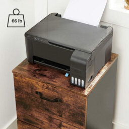 Songmics File Cabinet With 2 Drawers, Rolling Office Filing Cabinet With Wheels, For A4, Letter Sized Documents, Hanging File - thumbnail 4