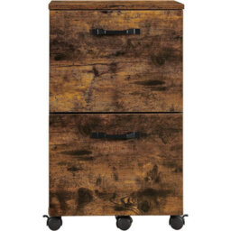 Songmics File Cabinet With 2 Drawers, Rolling Office Filing Cabinet With Wheels, For A4, Letter Sized Documents, Hanging File - thumbnail 6