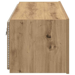 Berkfield Tv Wall Cabinet With Led Lights Artisan Oak 100X35X31 Cm - thumbnail 8