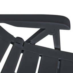 Berkfield Reclining Garden Chairs 2 Pcs Plastic Anthracite - thumbnail 7