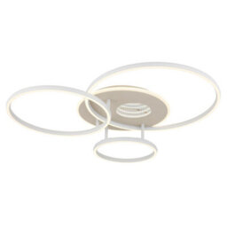 Luminosa Lighting Luminosa Invertina Semi Flush Ceiling Light Matt Sand Led 2700/6500K