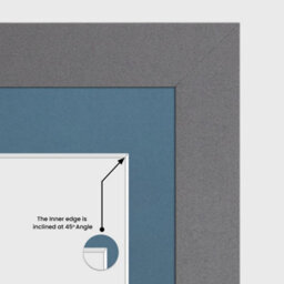AK Frames 80X70Cm Dark Grey Modern Multi Photo Frame With Pompadour Mount - Holds 20 Apertures (18X) 6X4, (2X) 4X4 Photos - thumbnail 7