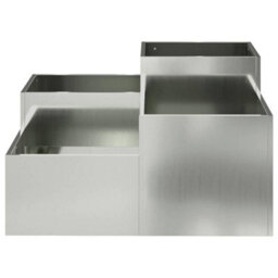 Berkfield Garden Planter Silver 80 X 80 X 48 Cm Galvanised Steel - thumbnail 6