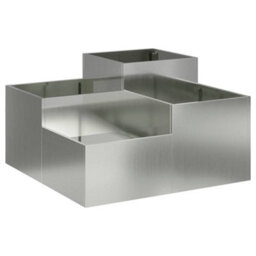 Berkfield Garden Planter Silver 80 X 80 X 48 Cm Galvanised Steel - thumbnail 2