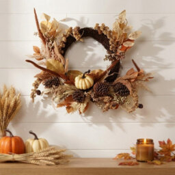 Garden Greatness Harvest Autumn Decorative Wreath - thumbnail 1