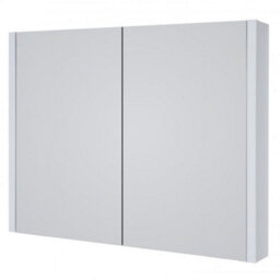 Clifton Mirror Bathroom Cabinet 800mm Wide - White - (Urban) - thumbnail 1