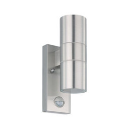 Eglo Riga 5 Stainless Steel Metal Ip44 Outdoor Wall Light 2 Light (Inclusive), (D) 6.5Cm - thumbnail 1
