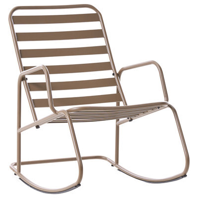 Beliani Garden Rocking Chair Turi Metal Taupe - image 1