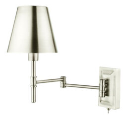 The Lighting Studio Kensington 1 Light Swing Arm Wall Light Polished Nickel
