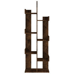 Vidaxl Book Cabinet 48X25.5X140 Cm Smoked Oak Engineered Wood - thumbnail 3