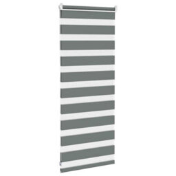 Berkfield Zebra Blind Dark Grey 65X100 Cm Fabric Width 60.9 Cm Polyester - thumbnail 4