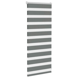 Berkfield Zebra Blind Dark Grey 65X100 Cm Fabric Width 60.9 Cm Polyester - thumbnail 3