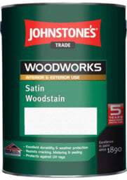 Johnstone's Trade Woodworks Medium Oak Satin Finsh Woodstain - 5L