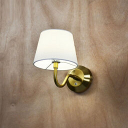 First Choice Lighting Set Of 2 Hamilton - Brass Rechargeable Wall Lights With White Shades - thumbnail 5