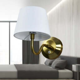 First Choice Lighting Set Of 2 Hamilton - Brass Rechargeable Wall Lights With White Shades - thumbnail 7