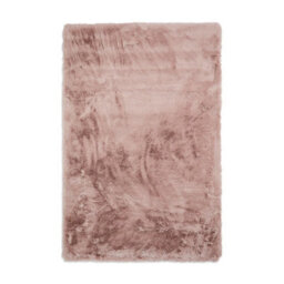 Modern Silky Faux Fur Plain Shaggy Rose Rug For Living & Dining Room-150Cm X 230Cm (4Ft. 11In. X 7Ft. 6In.) - thumbnail 1