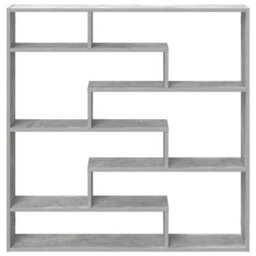 Berkfield Wall Cube Shelf 7 Compartments Concrete Grey Engineered Wood - thumbnail 4