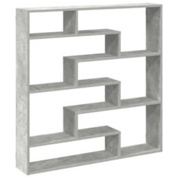 Berkfield Wall Cube Shelf 7 Compartments Concrete Grey Engineered Wood - thumbnail 6