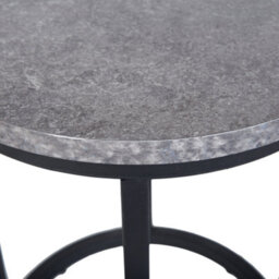 Beliani Two-Piece Nest Of Tables, Dark Concrete-Effect Tops, Hairpin Iron Frame, Grey. - thumbnail 6