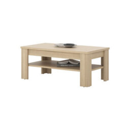 Arte Cuba 99 Coffee Table 120Cm - Light Oak Modern Coffee Table With Lower Shelf For Stylish Living Room Storage - thumbnail 2