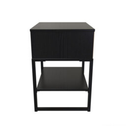 Tamworth Single 1 Drawer Bedside Cabinet In Black Ash (Ready Assembled) - thumbnail 2