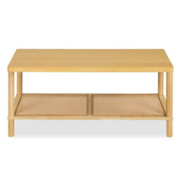2 Tier Boho Coffee Table For Living Room Rectangular Center Table With Frame - thumbnail 1