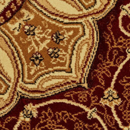 Red Traditional Easy To Clean Bordered Floral Rug For Dining Room-120Cm X 170Cm - thumbnail 2