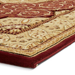 Red Traditional Easy To Clean Bordered Floral Rug For Dining Room-120Cm X 170Cm - thumbnail 5
