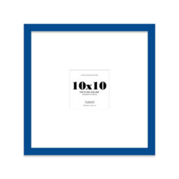 "10X10"" Blue Picture Frame - 10X10"" Square Frame With 6X6"" Mount For 10X10""/6X6"" Pictures Art Deco Style Room Decor, 1 Pack" - thumbnail 1