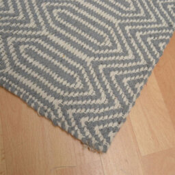 Silver Geometric Handmade Luxurious Modern Wool Easy To Clean Rug Dining Room Bedroom And Living Room-160Cm X 230Cm - thumbnail 3