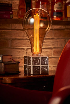 Auraglow Mysa Fossil Sea Shell Effect Stone Table Desk Lamp - Pacifico - With Ag550 - image 1
