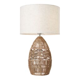 Inlight Marfil String Round Matt Natural Rattan Effect Table Lamp - thumbnail 2