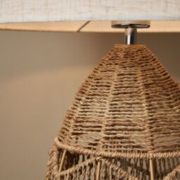 Inlight Marfil String Round Matt Natural Rattan Effect Table Lamp - thumbnail 9
