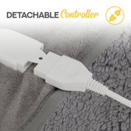 Monhouse Heated Throw - Electric Blanket - Digital Controller - 9Hr Timer 9 Heat Settings - Single 130X160Cm - Dark Grey Shearling - thumbnail 5