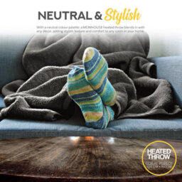 Monhouse Heated Throw - Electric Blanket - Digital Controller - 9Hr Timer 9 Heat Settings - Single 130X160Cm - Dark Grey Shearling - thumbnail 8