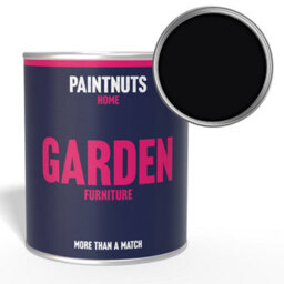Paintnuts Garden Furniture Fence Shed Table Chairs For Wood Metal & Plastic Weatherproof Matt Paint - Jet Black - 500Ml (Ral9005) - thumbnail 1