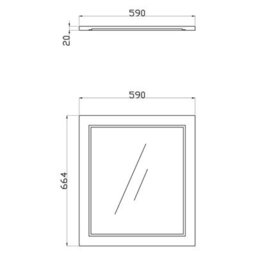 Plum&clay Fairmont Traditional White Framed Mirror (W)590mm (H)664mm - thumbnail 2